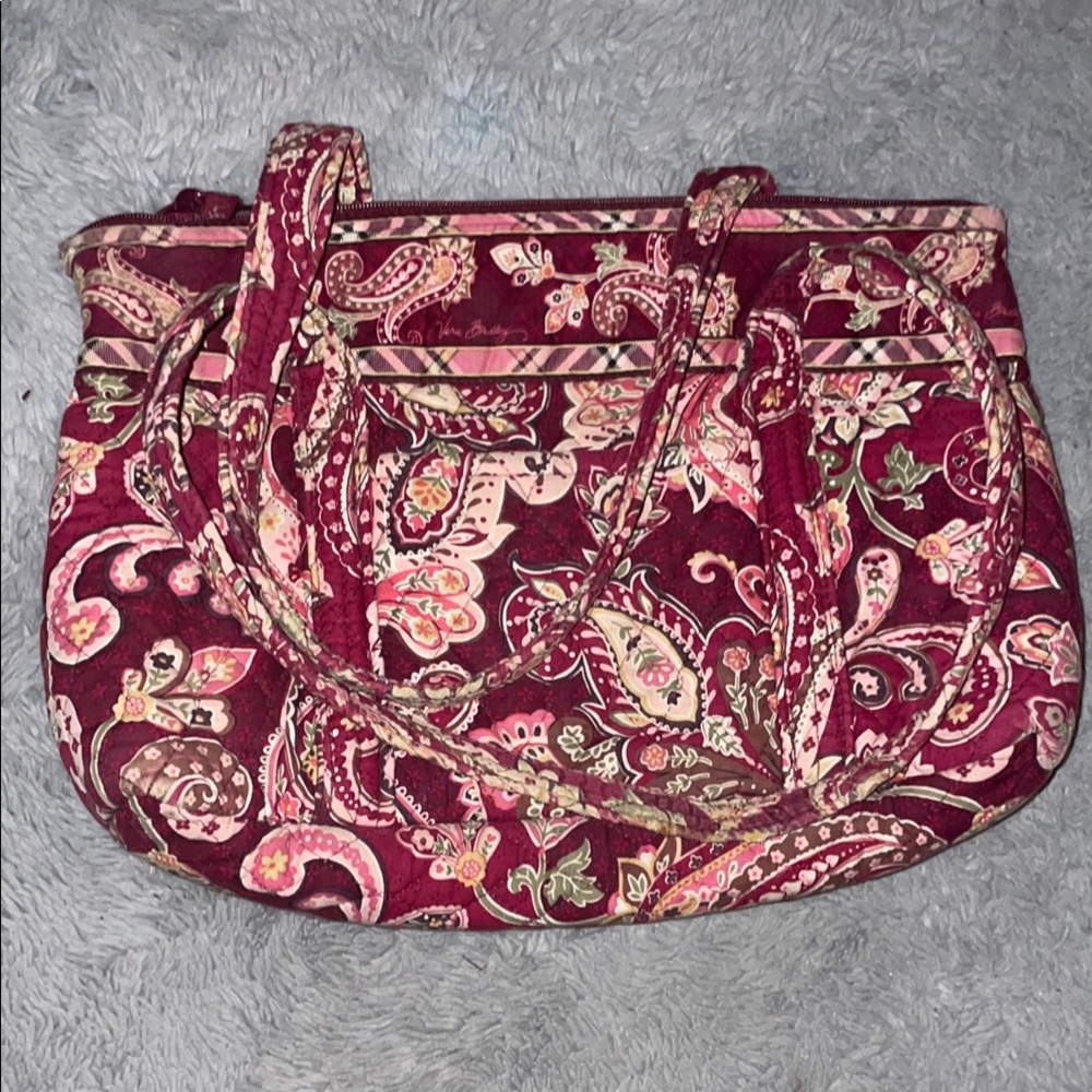 Vera Bradley Burgundy Paisley Shoulder Bag